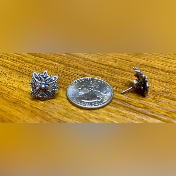 ANTIQUE MARCASITE STUD EARRINGS